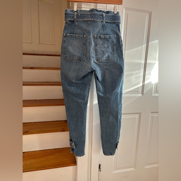 A.L.C. Luke High Rise belted paper bag Straight Leg Jeans denim, contemporary - Picture 5 of 5